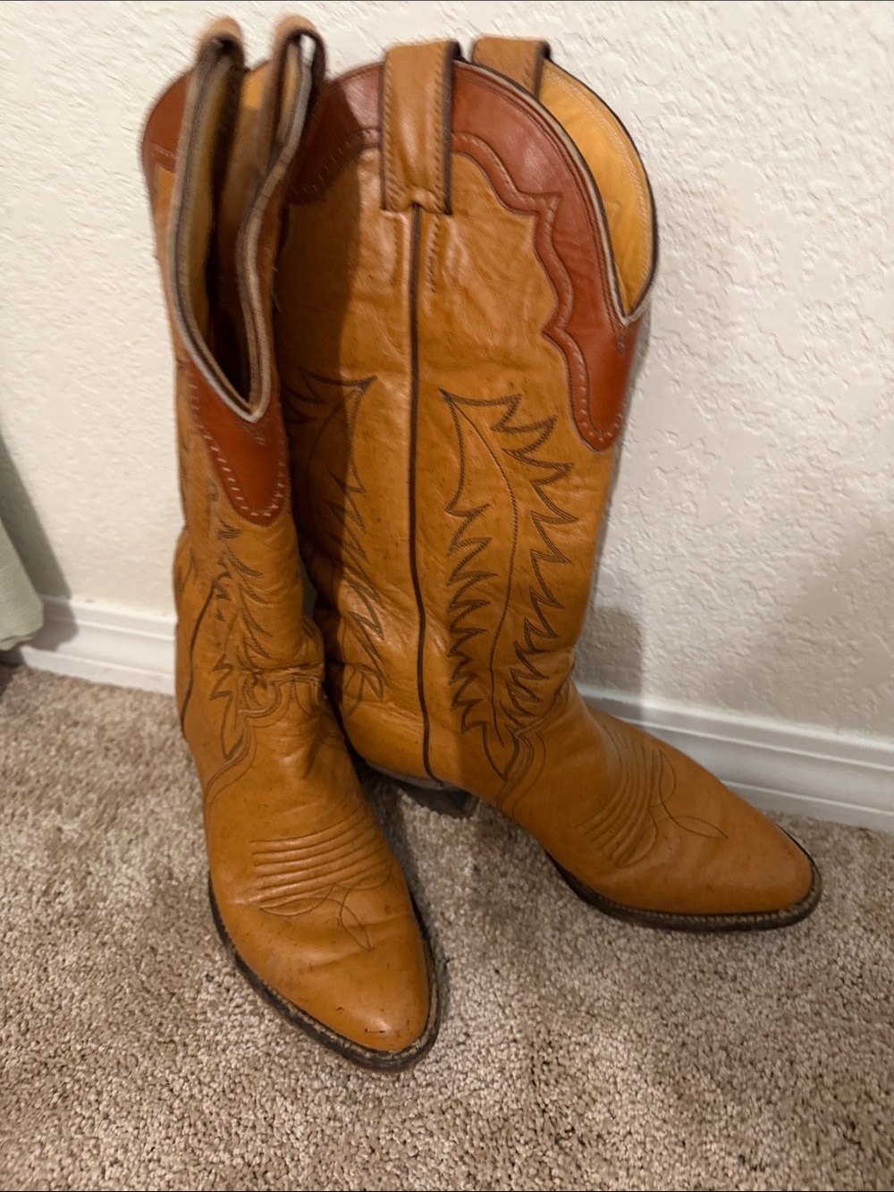 Justin Boots Yellow Leather Tote